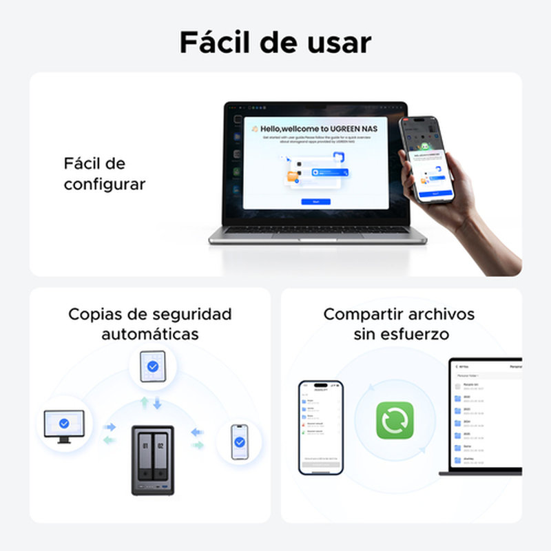 Ugreen NASync DXP2800 NAS System 2-Bay Compacto Intel® N N100 8 GB DDR5 0 TB UGOS Pro Negro Ugreen NASync DXP2800 NAS System 2-Bay Compacto Intel® N N100 8 GB DDR5 0 TB UGOS Pro Negro - Imagen 5