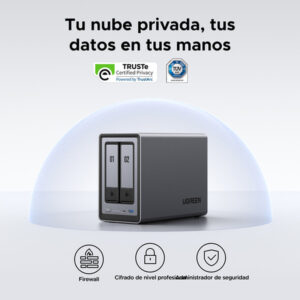 Ugreen NASync DXP2800 NAS System 2-Bay Compacto Intel® N N100 8 GB DDR5 0 TB UGOS Pro Negro Ugreen NASync DXP2800 NAS System 2-Bay Compacto Intel® N N100 8 GB DDR5 0 TB UGOS Pro Negro