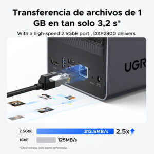 Ugreen NASync DXP2800 NAS System 2-Bay Compacto Intel® N N100 8 GB DDR5 0 TB UGOS Pro Negro Ugreen NASync DXP2800 NAS System 2-Bay Compacto Intel® N N100 8 GB DDR5 0 TB UGOS Pro Negro