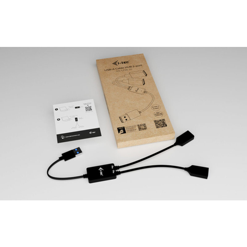 USB-A CABLE HUB 2 PORT (2X USB-A) - Imagen 2