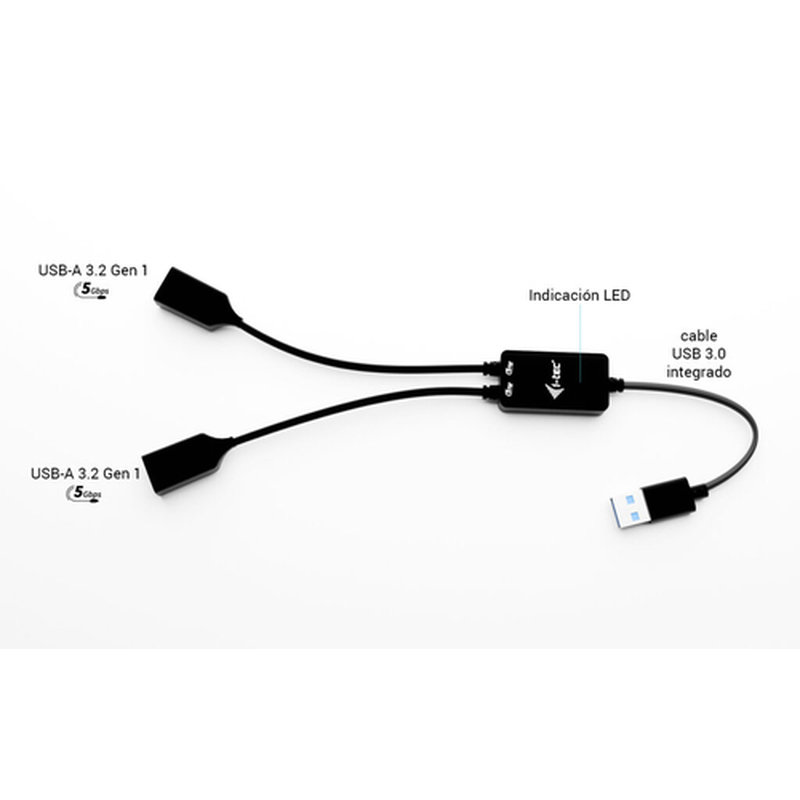 USB-A CABLE HUB 2 PORT (2X USB-A) - Imagen 7