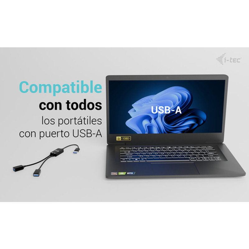 USB-A CABLE HUB 2 PORT (2X USB-A) - Imagen 8