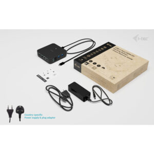 i-tec USB-C DP Dual HDMI Docking Station with Power Delivery 100 W + Universal Charger 100W