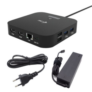 i-tec USB-C Dual HDMI Docking Station with Power Delivery 100 W + Universal Charger 100W