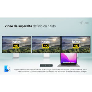 i-tec USB-C Intelligent Triple Display Docking Station + Power Delivery 100W