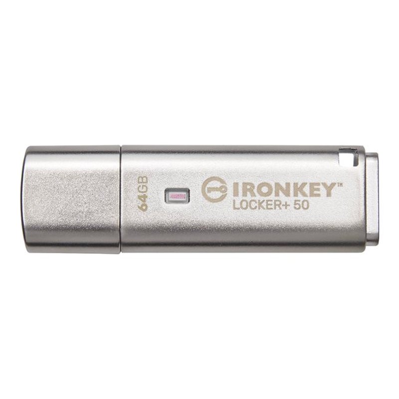 Kingston Technology IronKey Locker+ 50 unidad flash USB 64 GB USB tipo A 3.2 Gen 1 (3.1 Gen 1) Plata Kingston Technology IronKey Locker+ 50 unidad flash USB 64 GB USB tipo A 3.2 Gen 1 (3.1 Gen 1) Plata
