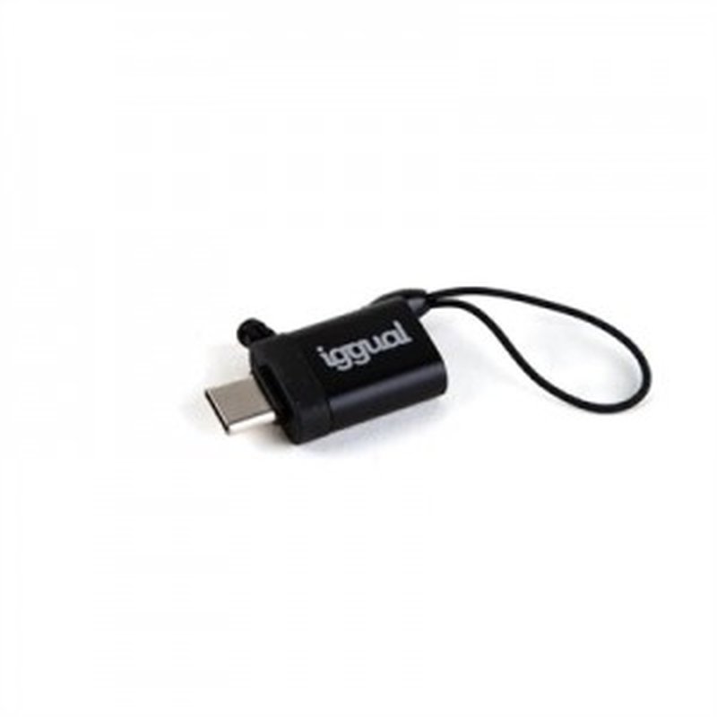 iggual Adaptador USB OTG tipo c a USB-A 3.1 negro