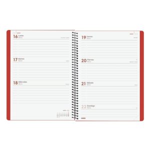 AGENDA 2026 BASIC MY E10 155X212MM SEMANA VISTA HORIZONTAL ROJO FINOCAM 743503026