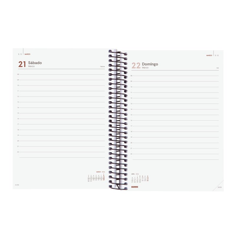 AGENDA 2026 BASIC OPAQUE E10 155X212MM DIA PAGINA AZUL FINOCAM 742911026 - Imagen 2