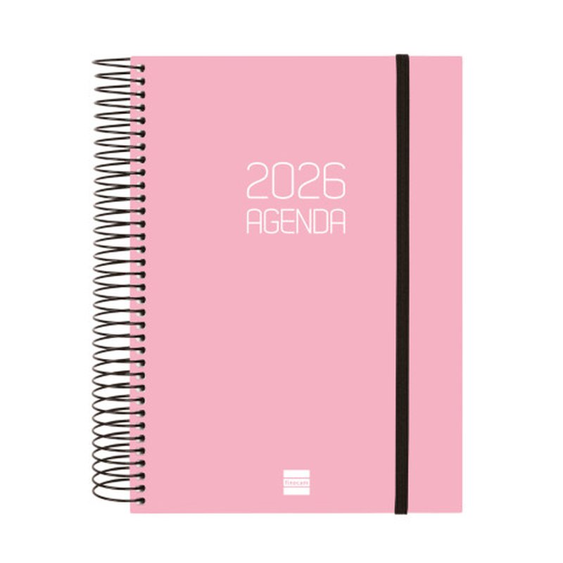 AGENDA 2026 BASIC OPAQUE E10 155X212MM DIA PAGINA ROSA FINOCAM 742914526 - Imagen 2