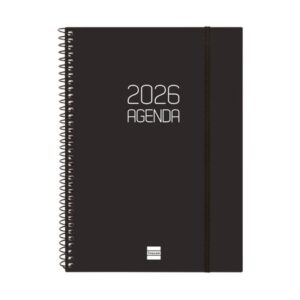 Alternative view of AGENDA 2026 BASIC OPAQUE E10 155X212MM SEMANA VISTA HORIZONTAL NEGRO FINOCAM 742766026