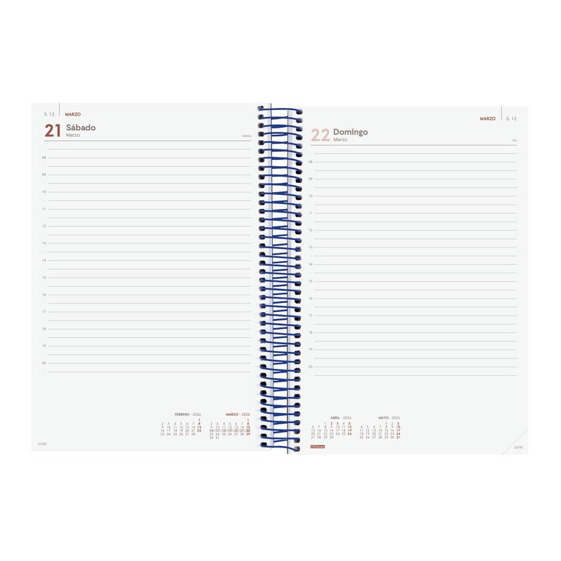 AGENDA 2026 BASIC YEAR E11 165X242MM DIA PAGINA AZUL FINOCAM 742071026 AGENDA 2026 BASIC YEAR E11 165X242MM DIA PAGINA AZUL FINOCAM 742071026 - Imagen 4