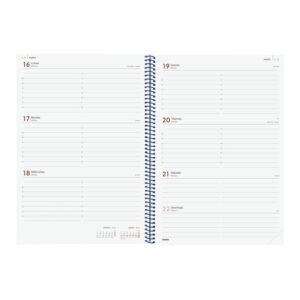 AGENDA 2026 BASIC YEAR E40 210X297MM SEMANA VISTA HORIZONTAL AZUL FINOCAM 741461026