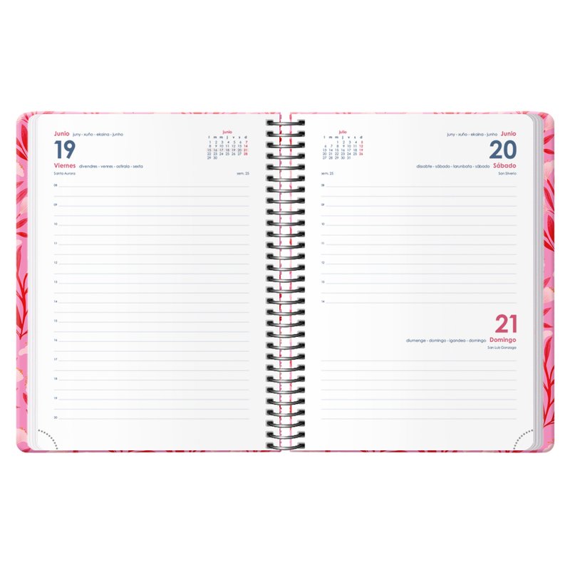 AGENDA 2026 CHARM ESPIRAL DÍA PÁGINA 15 X 21 CM. LADY DOHE 13248 - 26