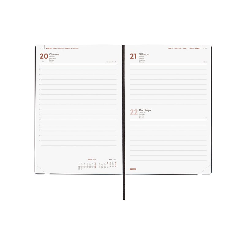 AGENDA 2026 DYNAMIC MARA Y10 140X204MM DIA PAGINA NEGRO FINOCAM 621166026 - Imagen 3