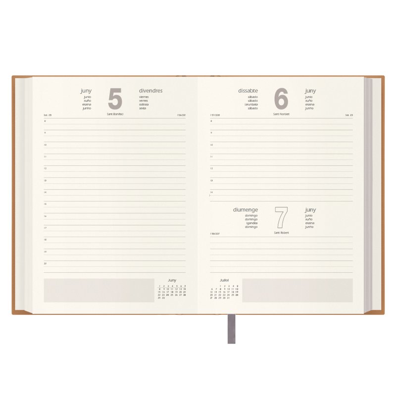 AGENDA 2026 LISBOA DÍA PÁGINA 14 X 20 CM. COLOR CÁMEL CATALAN DOHE 12693 - 26