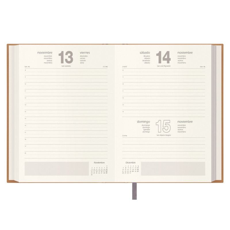AGENDA 2026 LISBOA DÍA PÁGINA 14 X 20 CM. COLOR CÁMEL DOHE 11803 - 26