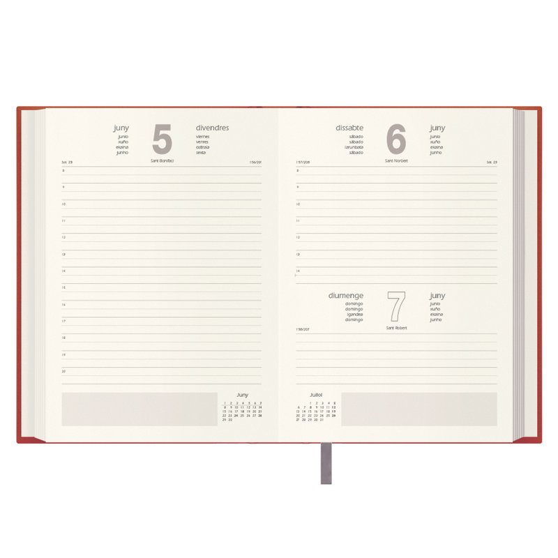 AGENDA 2026 LISBOA DÍA PÁGINA 14 X 20 CM. COLOR ROJO CATALAN DOHE 12692 - 26 AGENDA 2026 LISBOA DÍA PÁGINA 14 X 20 CM. COLOR ROJO CATALAN DOHE 12692 - 26