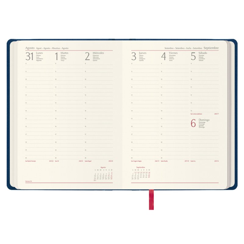 AGENDA 2026 MANAOS SEMANA VISTA 17 X 24 CM. COLOR AZUL DOHE 12758 - 26