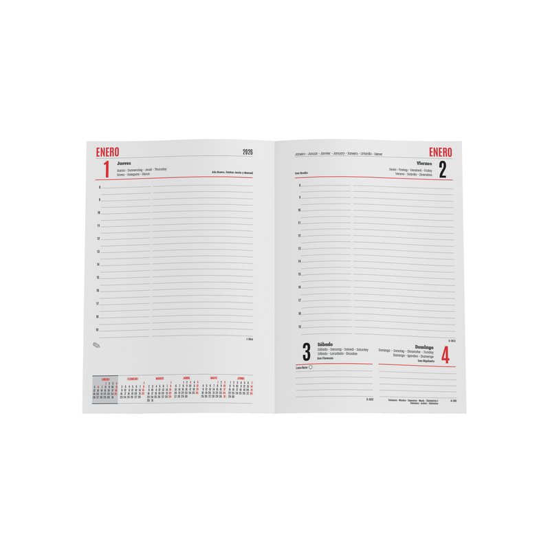 AGENDA 2026 PARIS D/P 15x21 ROJO CASTELLANO INGRAF 356412 AGENDA 2026 PARIS D/P 15x21 ROJO CASTELLANO INGRAF 356412 - Imagen 2