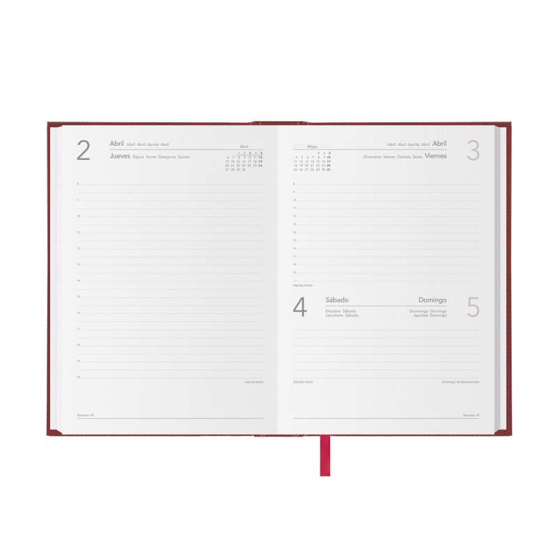 AGENDA 2026 SINTEX DÍA PÁGINA 14 X 20 CM. COLOR BURDEOS DOHE 11402 - 26 AGENDA 2026 SINTEX DÍA PÁGINA 14 X 20 CM. COLOR BURDEOS DOHE 11402 - 26 - Imagen 2