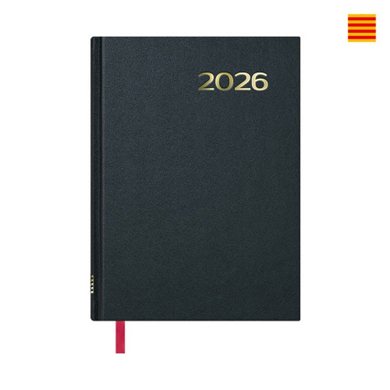 AGENDA 2026 SINTEX DÍA PÁGINA 14 X 20 CM. COLOR NEGRO CATALÁN DOHE 11408 - 26 - Imagen 2