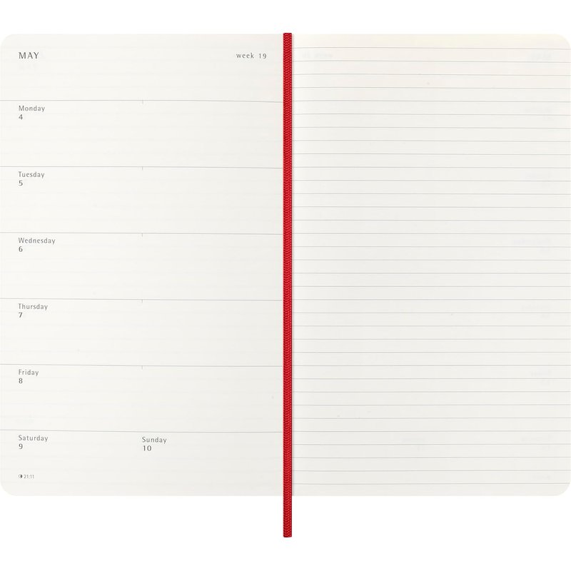 AGENDA 2026 TAPA BLANDA 12 MESES SEMANAL L (13 X 21 CM) ROJO MOLESKINE DSF212WN3Y26 AGENDA 2026 TAPA BLANDA 12 MESES SEMANAL L (13 X 21 CM) ROJO MOLESKINE DSF212WN3Y26 - Imagen 4