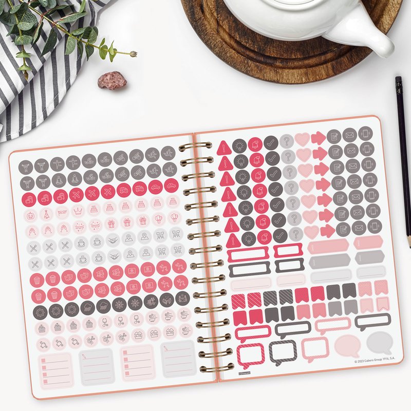 AGENDA 2026 TRENDY ALMA E10 155X212MM DIA PAGINA CORAL FINOCAM 762040526 - Imagen 2