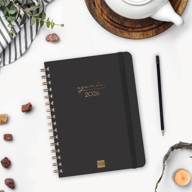 AGENDA 2026 TRENDY ALMA E10 155X212MM SEMANA VISTA HORIZONTAL NEGRO FINOCAM 762020126 - Imagen 4