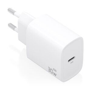 AISENS Cargador GaN 30W, 1xUSB-C PD3.0, Blanco