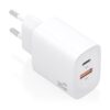 AISENS Cargador GaN 30W, 1xUSB-C PD3.0 QC4.0, 1xUSB-A QC3.0, Blanco AISENS Cargador GaN 30W, 1xUSB-C PD3.0 QC4.0, 1xUSB-A QC3.0, Blanco