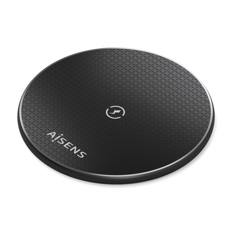 AISENS Cargador Inalambrico USB-C 15W Para Movil, Negro
