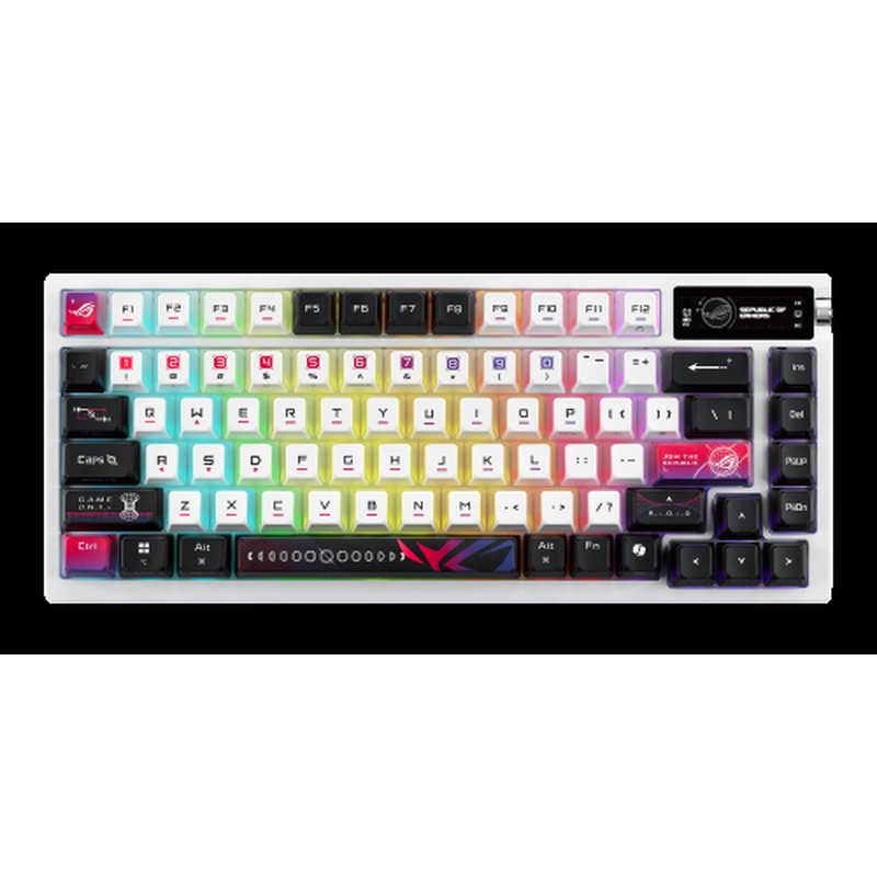 ASUS ROG Azoth X teclado Juego USB + RF Wireless + Bluetooth Negro, Blanco