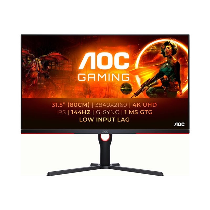 Reacondicionado | AOC G3 U32G3X LED display 80 cm (31.5") 3840 x 2160 Pixeles 4K Ultra HD Negro, Rojo Reacondicionado | AOC G3 U32G3X LED display 80 cm (31.5") 3840 x 2160 Pixeles 4K Ultra HD Negro, Rojo