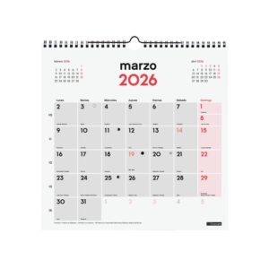 CALENDARIO 2026 NEUTRO PARED ESCRIBIR 300X300MM FINOCAM 781520026