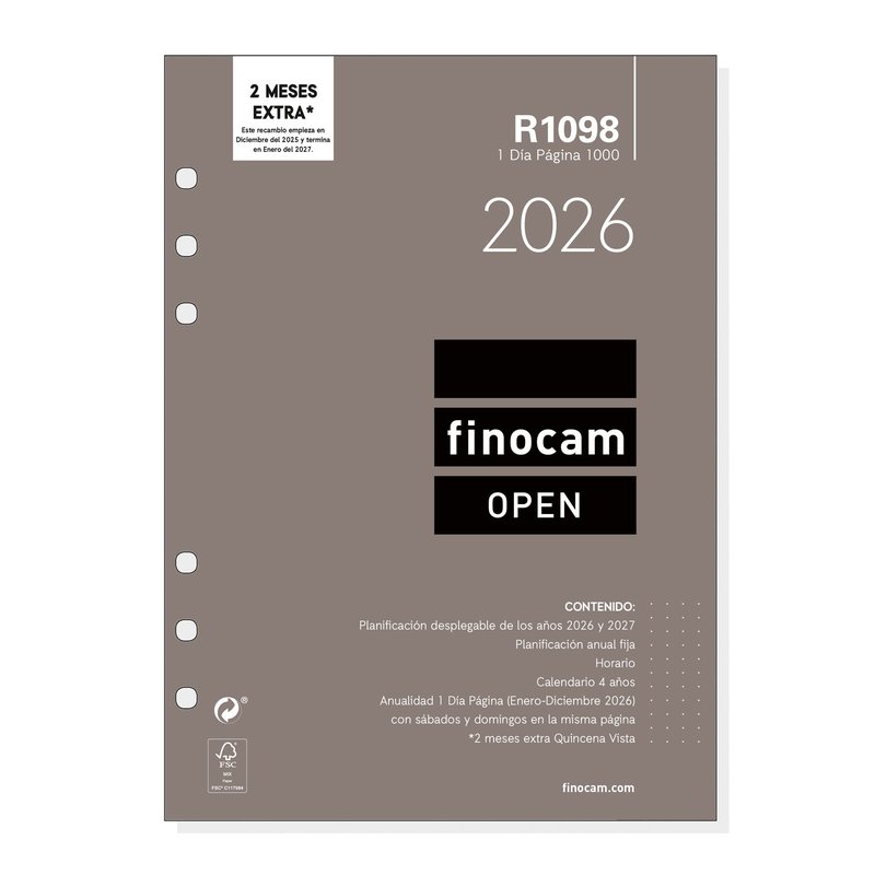 CALENDARIO 2026 NEUTRO PARED ESCRIBIR GRAFIK A3 297X420MM FINOCAM 787240126 CALENDARIO 2026 NEUTRO PARED ESCRIBIR GRAFIK A3 297X420MM FINOCAM 787240126 - Imagen 2