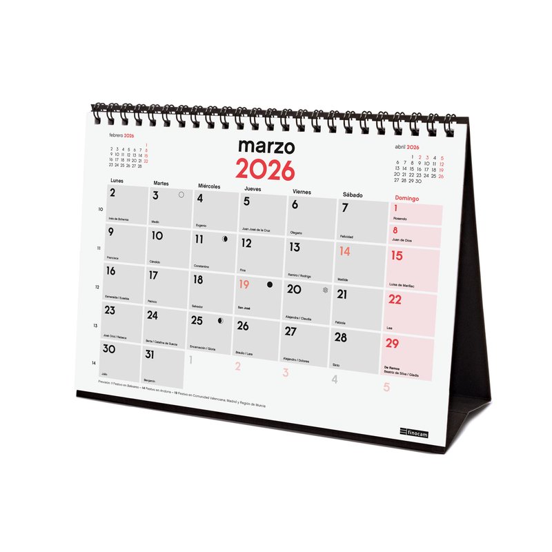 CALENDARIO 2026 SOBREMESA NEUTRO ESCRIBIR S 210X150MM FINOCAM 780100026 - Imagen 3