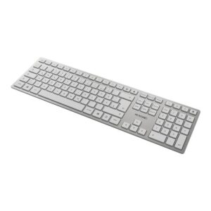 CHERRY DW 9100 SLIM teclado Ratón incluido RF Wireless + Bluetooth QWERTY Inglés de EE. UU. Plata CHERRY DW 9100 SLIM teclado Ratón incluido RF Wireless + Bluetooth QWERTY Inglés de EE. UU. Plata