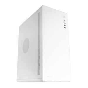 Tacens ENSIS, Caja PC ATX, Diseño Completamente Metálico, Estructura Robusta Ultrarresistente, Semitorre con Ventilador 120mm FDB Ultrasilencioso, USB 3.0, Blanco