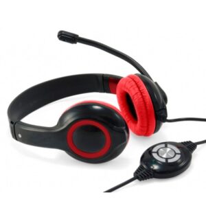 Conceptronic CCHATSTARU2R auricular y casco Auriculares Alámbrico Diadema Llamadas/Música USB tipo A Rojo