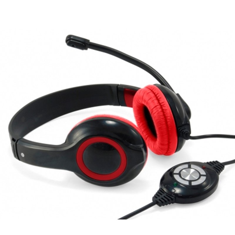 Conceptronic CCHATSTARU2R auricular y casco Auriculares Alámbrico Diadema Llamadas/Música USB tipo A Rojo Conceptronic CCHATSTARU2R auricular y casco Auriculares Alámbrico Diadema Llamadas/Música USB tipo A Rojo