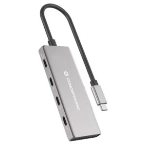 Conceptronic HUBBIES16G hub de interfaz USB 3.2 Gen 2 (3.1 Gen 2) Type-C 10000 Mbit/s Gris