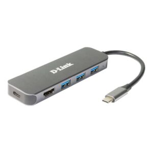 D-Link DUB-2333 base para portátil y replicador de puertos Alámbrico USB Tipo C Gris