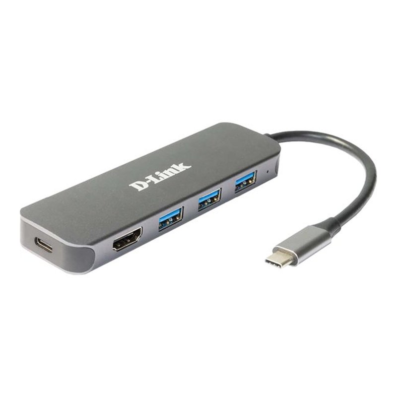 D-Link DUB-2333 base para portátil y replicador de puertos Alámbrico USB Tipo C Gris - Imagen 3
