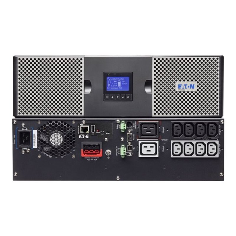Eaton 9PX3000IRTN sistema de alimentación ininterrumpida (UPS) Doble conversión (en línea) 3 kVA 3000 W 10 salidas AC - Imagen 2