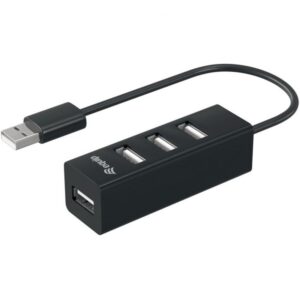 Equip 128955 hub de interfaz USB 2.0 480 Mbit/s Negro