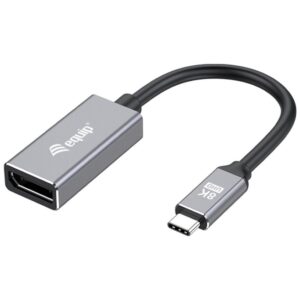 Equip 133493 adaptador de cable de vídeo 0,15 m USB Tipo C DisplayPort Negro, Gris