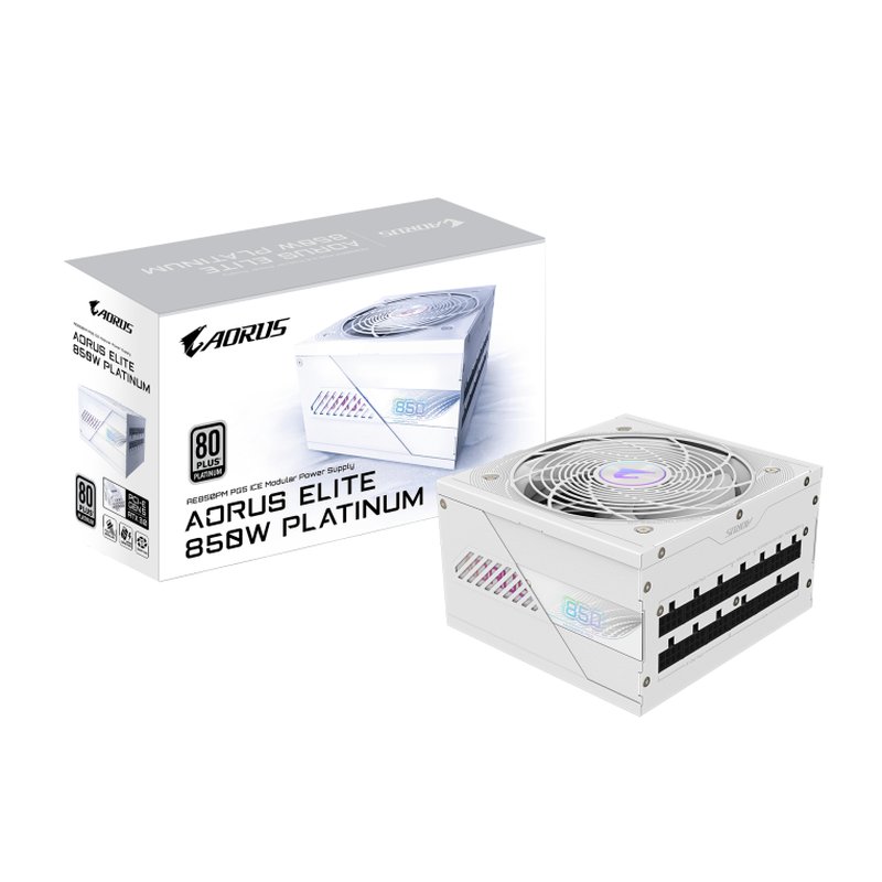 FUENTE ALIMENTACION GIGABYTE PLATINIUM AORUS ELITE 850W ICE ATX BLANCO FUENTE ALIMENTACION GIGABYTE PLATINIUM AORUS ELITE 850W ICE ATX BLANCO