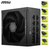 FUENTE ALIMENTACION MSI MAG A1000GLS PCIE5,PSU,1000W,80 PLUS GOLD,MODULAR,135MM,ACTIVE PFC,PCI-E 5.0 (16 PIN)X1,PCI-E (6+2 PIN)X4,SATA (15 PIN)X11 FUENTE ALIMENTACION MSI MAG A1000GLS PCIE5,PSU,1000W,80 PLUS GOLD,MODULAR,135MM,ACTIVE PFC,PCI-E 5.0 (16 PIN)X1,PCI-E (6+2 PIN)X4,SATA (15 PIN)X11