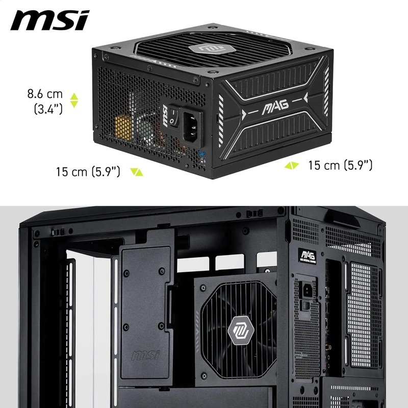 FUENTE ALIMENTACION MSI MAG A750GLS PCIE5,PSU,750W,80 PLUS GOLD,MODULAR,120MM,ACTIVE PFC,PCI-E 5.0 (16 PIN)X1,PCI-E (6+2 PIN)X4,SATA (15 PIN)X5 FUENTE ALIMENTACION MSI MAG A750GLS PCIE5,PSU,750W,80 PLUS GOLD,MODULAR,120MM,ACTIVE PFC,PCI-E 5.0 (16 PIN)X1,PCI-E (6+2 PIN)X4,SATA (15 PIN)X5 - Imagen 2